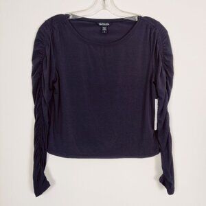 Athleta Womens All Around Ruched Top in Black  Gorpcore Athletic